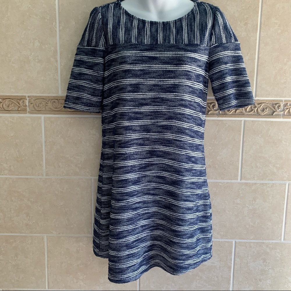 BCBGeneration blue and white striped dress
